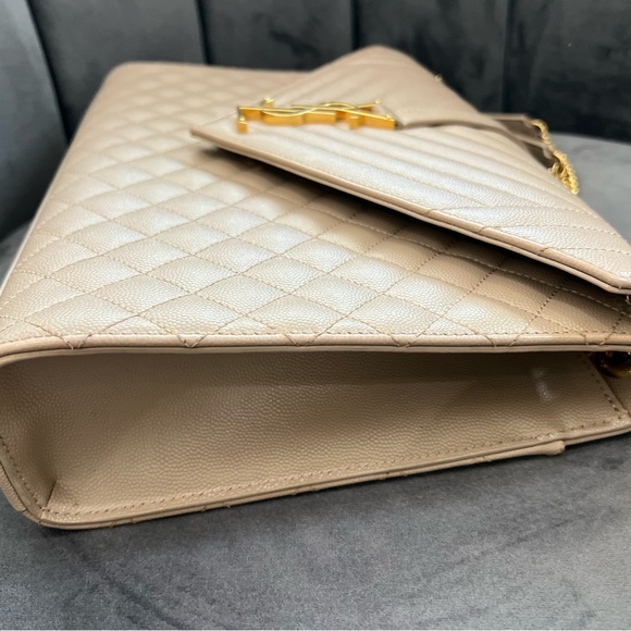 YSL Mixed Matelasse Envelope Satchel shoulder bag - Picture 7 of 17